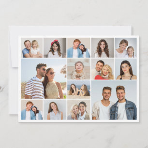 Create Your Own 14 Photo Collage Greeting Card