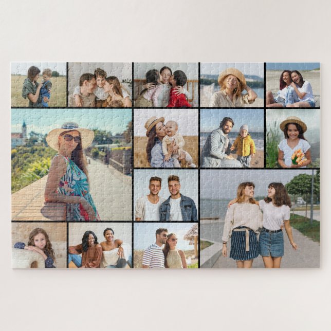 Create Your Own 14 Photo Collage Jigsaw Puzzle (Horizontal)