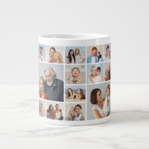 Create Your Own 14 Photo Collage Large Coffee Mug