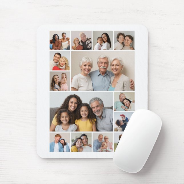 Create Your Own 14 Photo Collage Mouse Pad (With Mouse)