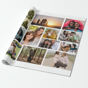 Create Your Own 14 Photo Collage Photo Block Wrapping Paper