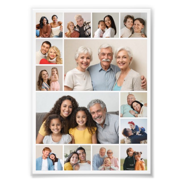 Create Your Own 14 Photo Collage Photo Enlargement Print (Front)