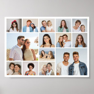 Create Your Own 14 Photo Collage Poster