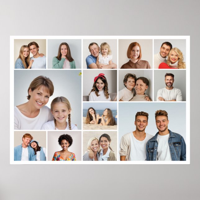 Create Your Own 14 Photo Collage Poster (Front)