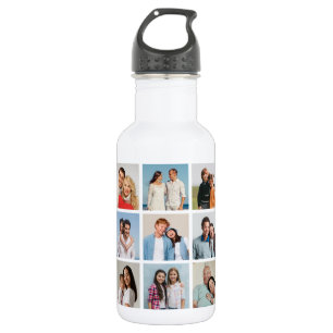 Create Your Own 15 Photo Collage 532 Ml Water Bottle