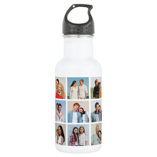Create Your Own 15 Photo Collage 532 Ml Water Bottle (Front)