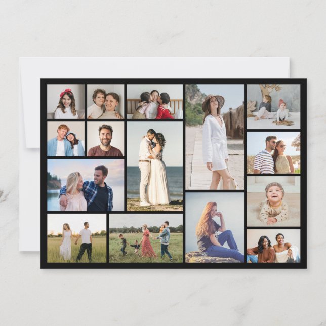 Create Your Own 15 Photo Collage  Card (Front)