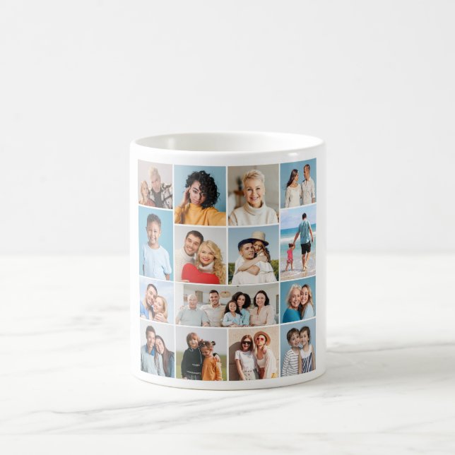 Create Your Own 15 Photo Collage Coffee Mug (Center)