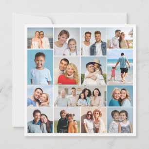 Create Your Own 15 Photo Collage Greeting Card