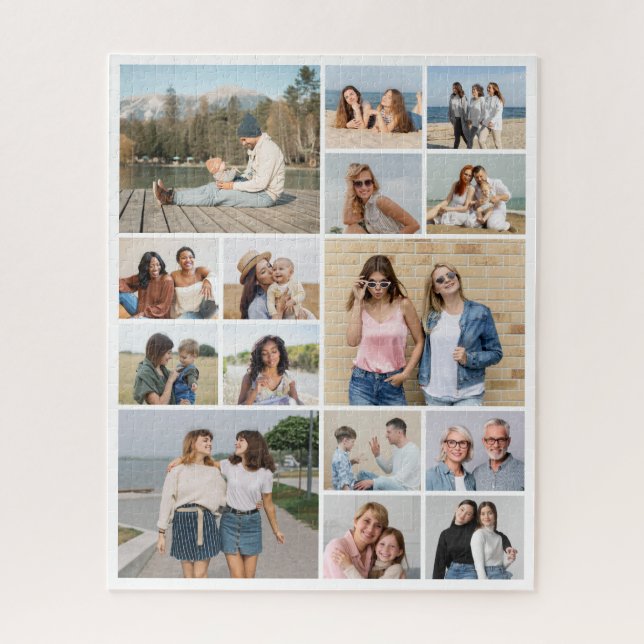 Create Your Own 15 Photo Collage Jigsaw Puzzle (Vertical)