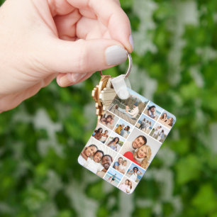 Create Your Own 15 Photo Collage Key Ring