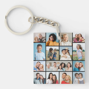 Create Your Own 15 Photo Collage Key Ring