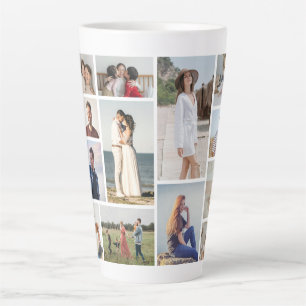 Create Your Own 15 Photo Collage Latte Mug