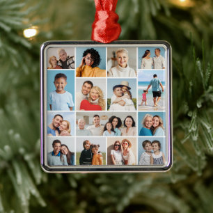 Create Your Own 15 Photo Collage Metal Tree Decoration