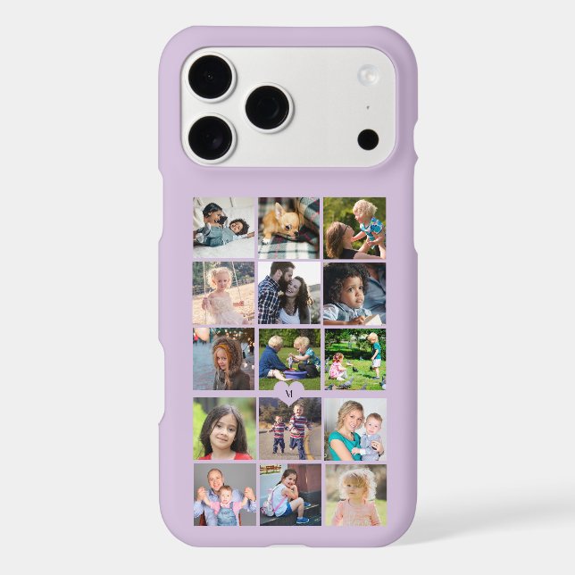 Create your own 15 photo collage monogrammed (Back)