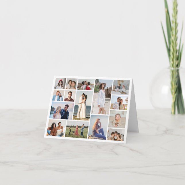 Create Your Own 15 Photo Collage  Note Card (Front)