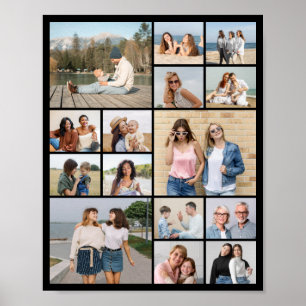 Create Your Own 15 Photo Collage Poster