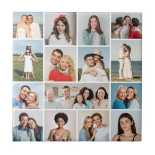 Create Your Own 15 Photo Collage Tile
