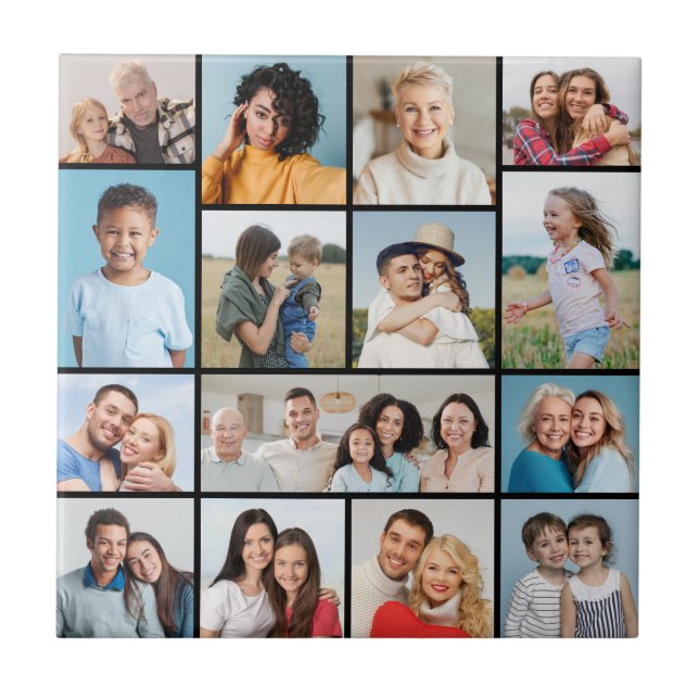 Create Your Own 15 Photo Collage Tile (Front)