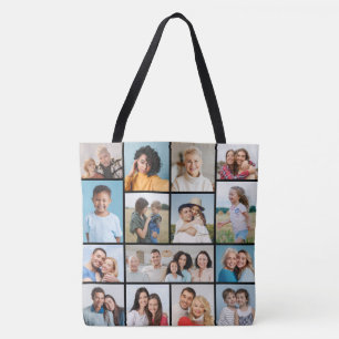 Create Your Own 15 Photo Collage  Tote Bag