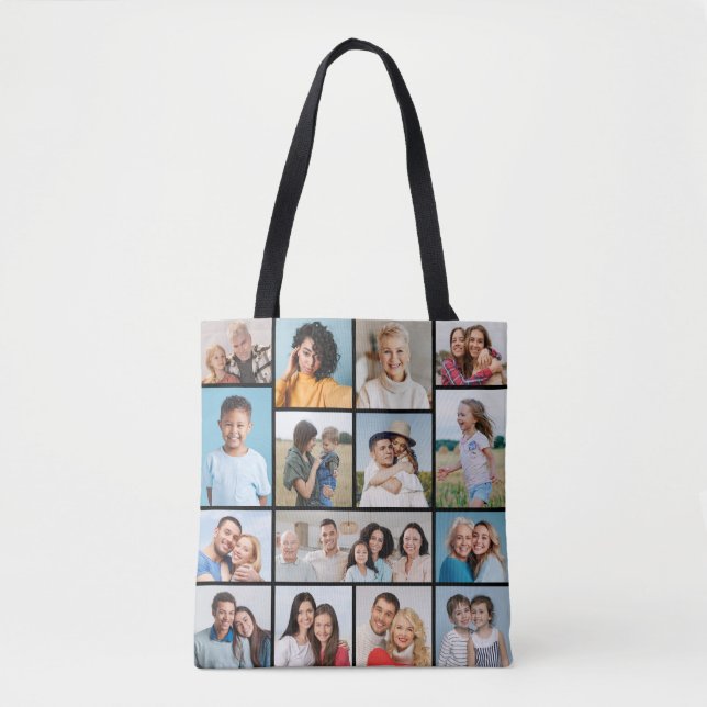 Create Your Own 15 Photo Collage  Tote Bag (Front)