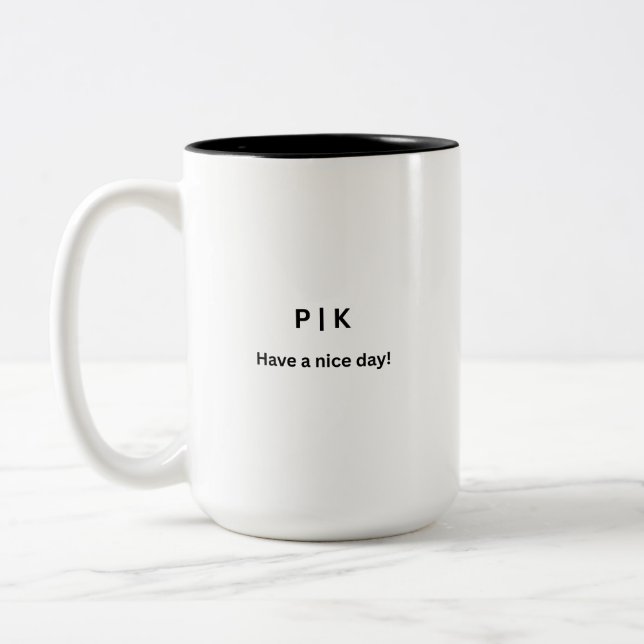 Create Your Own 15oz Two Tone Coffee Mug (Left)