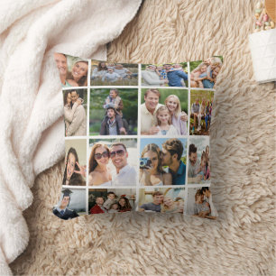 Create your Own 16 Photo Collage Cushion