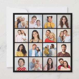Create Your Own 16 Photo Collage Greeting Card