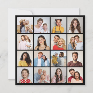 Create Your Own 16 Photo Collage Greeting Card