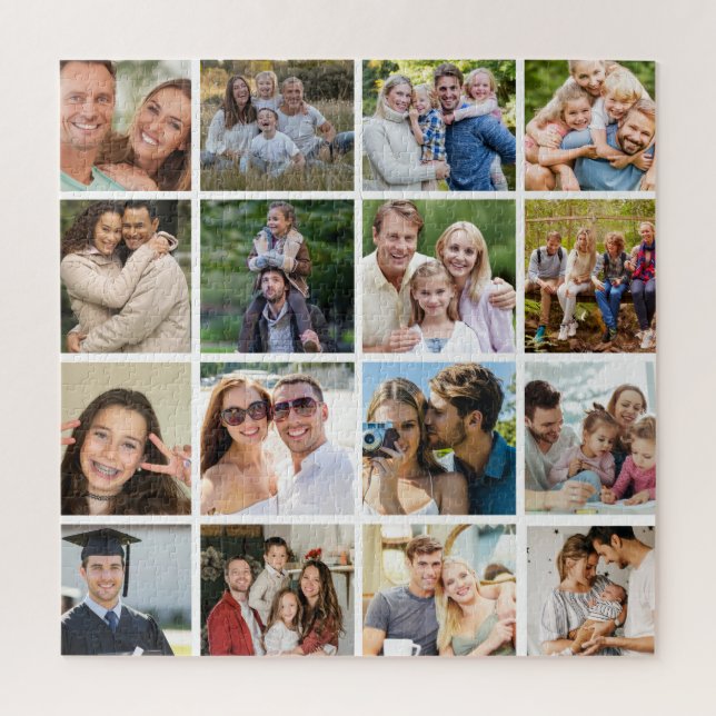 Create your Own 16 Photo Collage  Jigsaw Puzzle (Vertical)