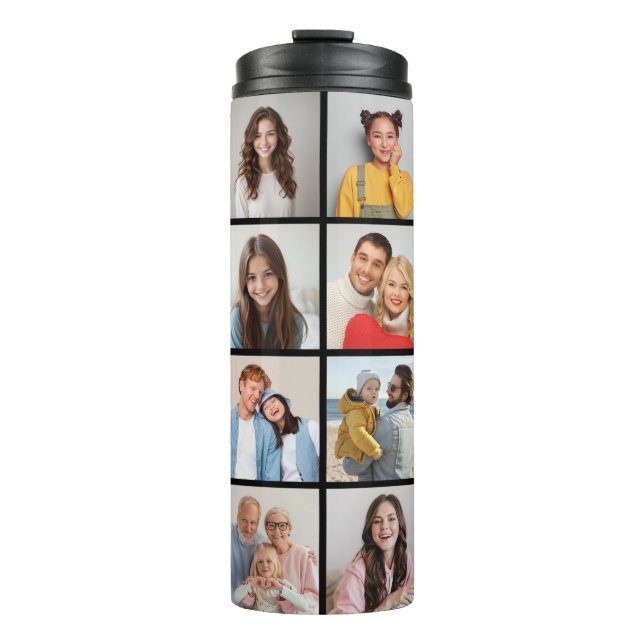 Create Your Own 16 Photo Collage Thermal Tumbler (Front)