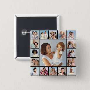 Create Your Own 17 Photo Collage Button