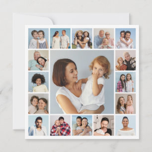 Create Your Own 17 Photo Collage Greeting Card