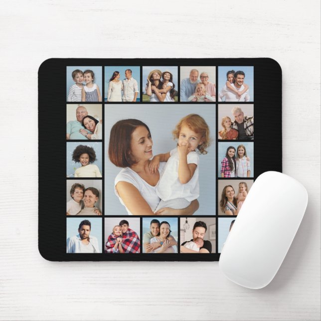 Create Your Own 17 Photo Collage Mouse Pad (With Mouse)