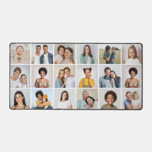 Create Your Own 18 Photo Collage Editable Colour Desk Mat