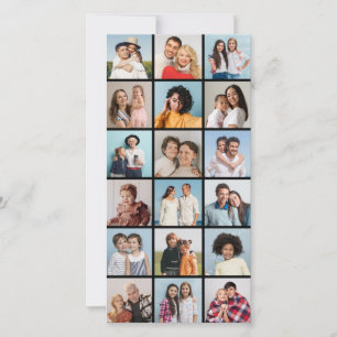 Create Your Own 18 Photo Collage Greeting Card