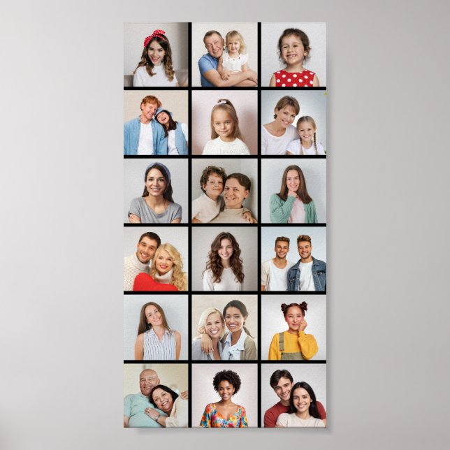 Create Your Own 18 Photo Collage Poster (Front)