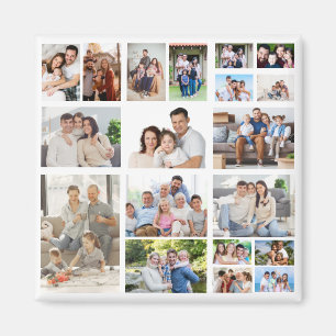 Create Your Own 19 Photo Collage Magnet