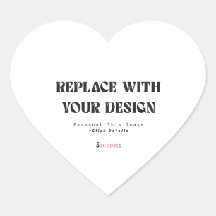 Create Your Own 1.5 inch Heart Sticker