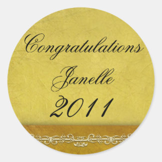 Create your own 2010 graduation products classic round sticker
