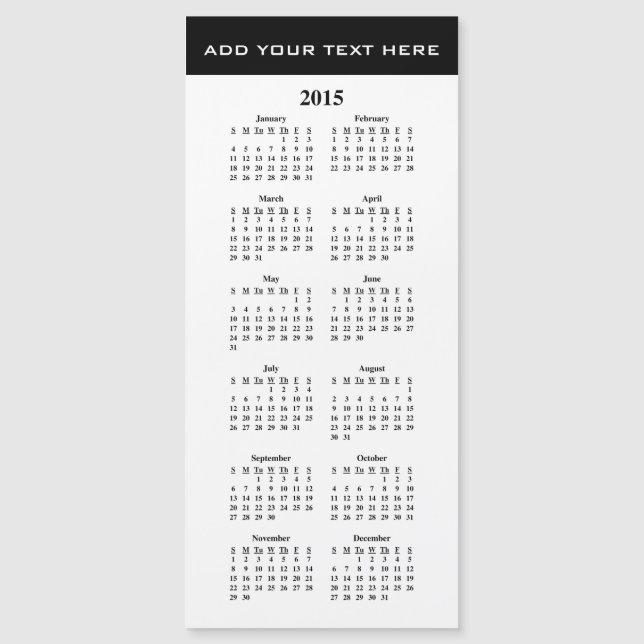Create Your Own 2015 Calendar Template (Front)