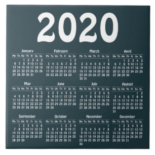 Create your own 2020 calendar tile