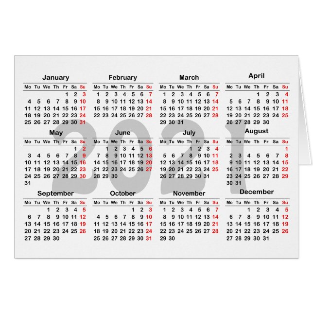 Create your own 2021 calendar (Front Horizontal)