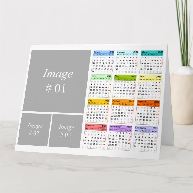 Create your own 2022 calendar card (Front)