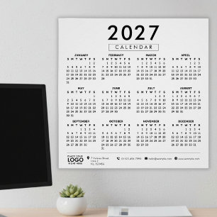 Create Your Own 2027 Business Logo Calendar Poster