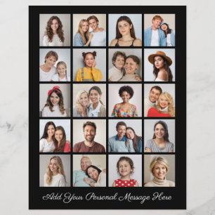 Create Your Own 20 Photo Collage Add Your Greeting Flyer