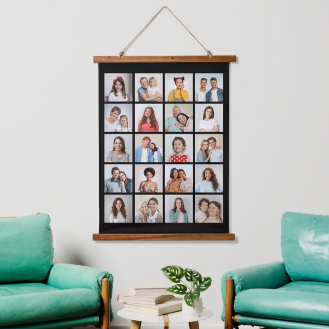 Create Your Own 20 Photo Collage Hanging Tapestry (Living Room)