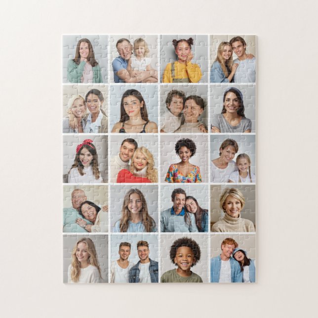 Create Your Own 20 Photo Collage Jigsaw Puzzle (Vertical)