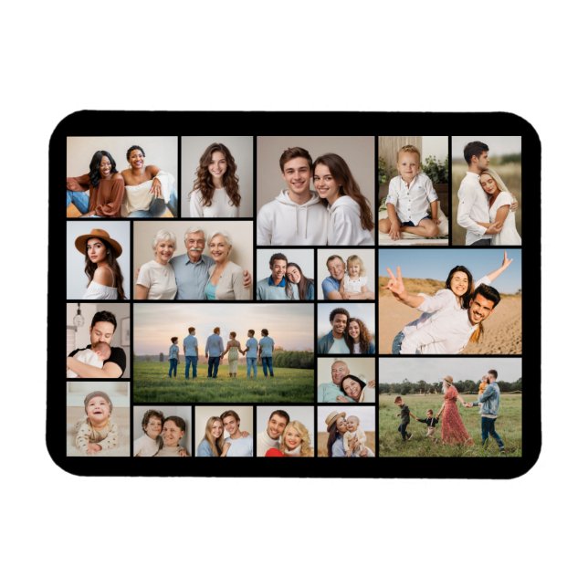 Create Your Own 20 Photo Collage Magnet (Horizontal)