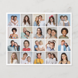 Create Your Own 20 Photo Collage Paper Sheet/Flyer